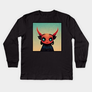 Cute Demon Kids Long Sleeve T-Shirt